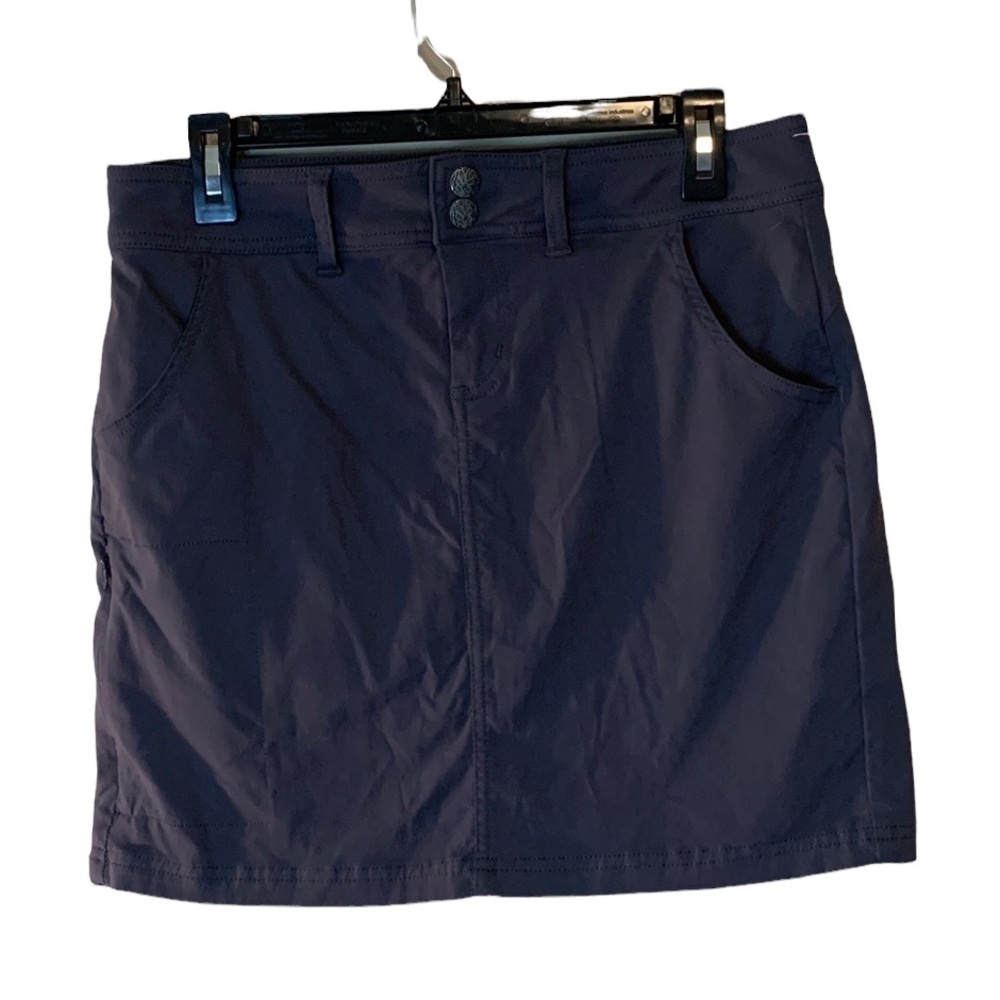 Prana Womens Moonrock Halle UPF 50 Zion Stretch Skirt Skort Pockets Size 4 Grey